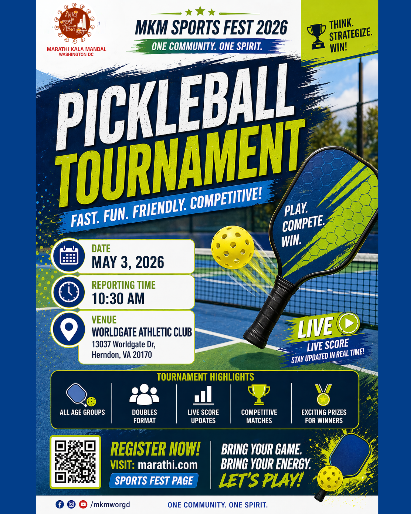 MKM Sports Fest 2026 Pickleball Tournament