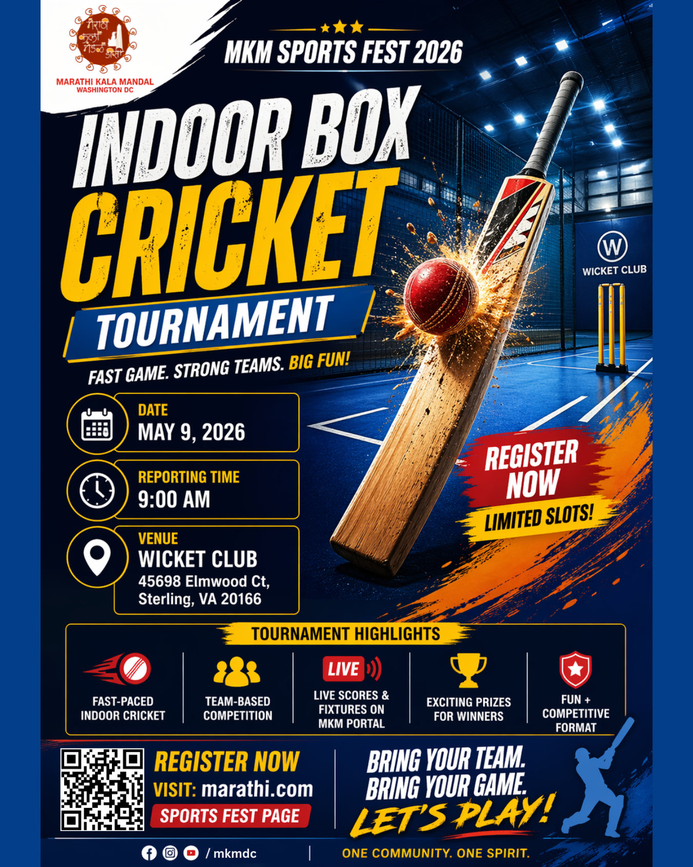 MKM Sports Fest 2026 Indoor Box Cricket Tournament
