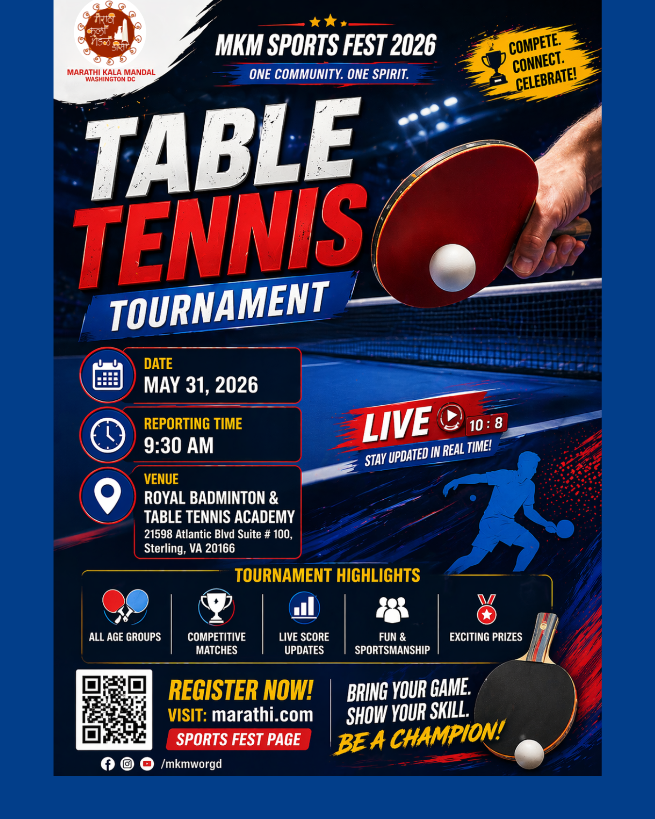 MKM Sports Fest 2026 Table Tennis Tournament