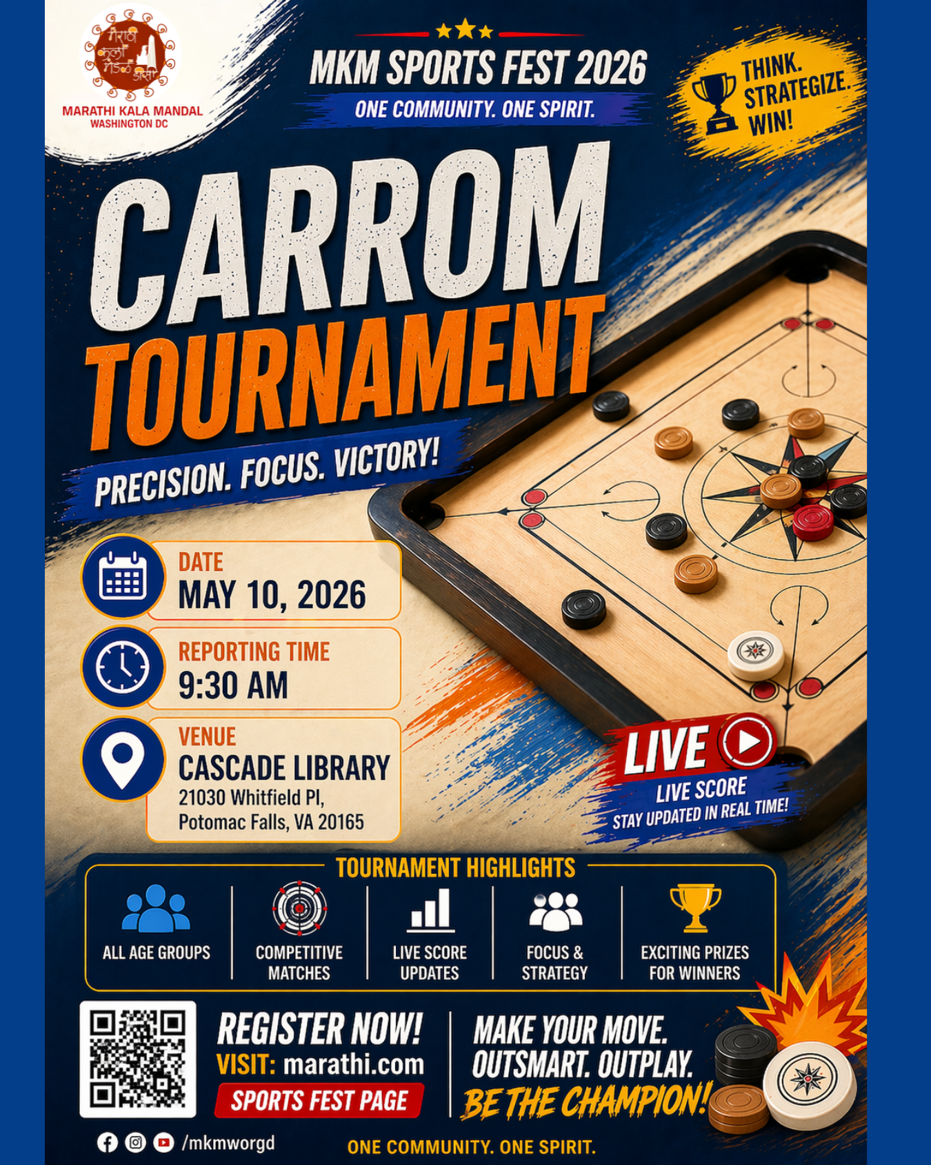 MKM Sports Fest 2026 Carrom Tournament